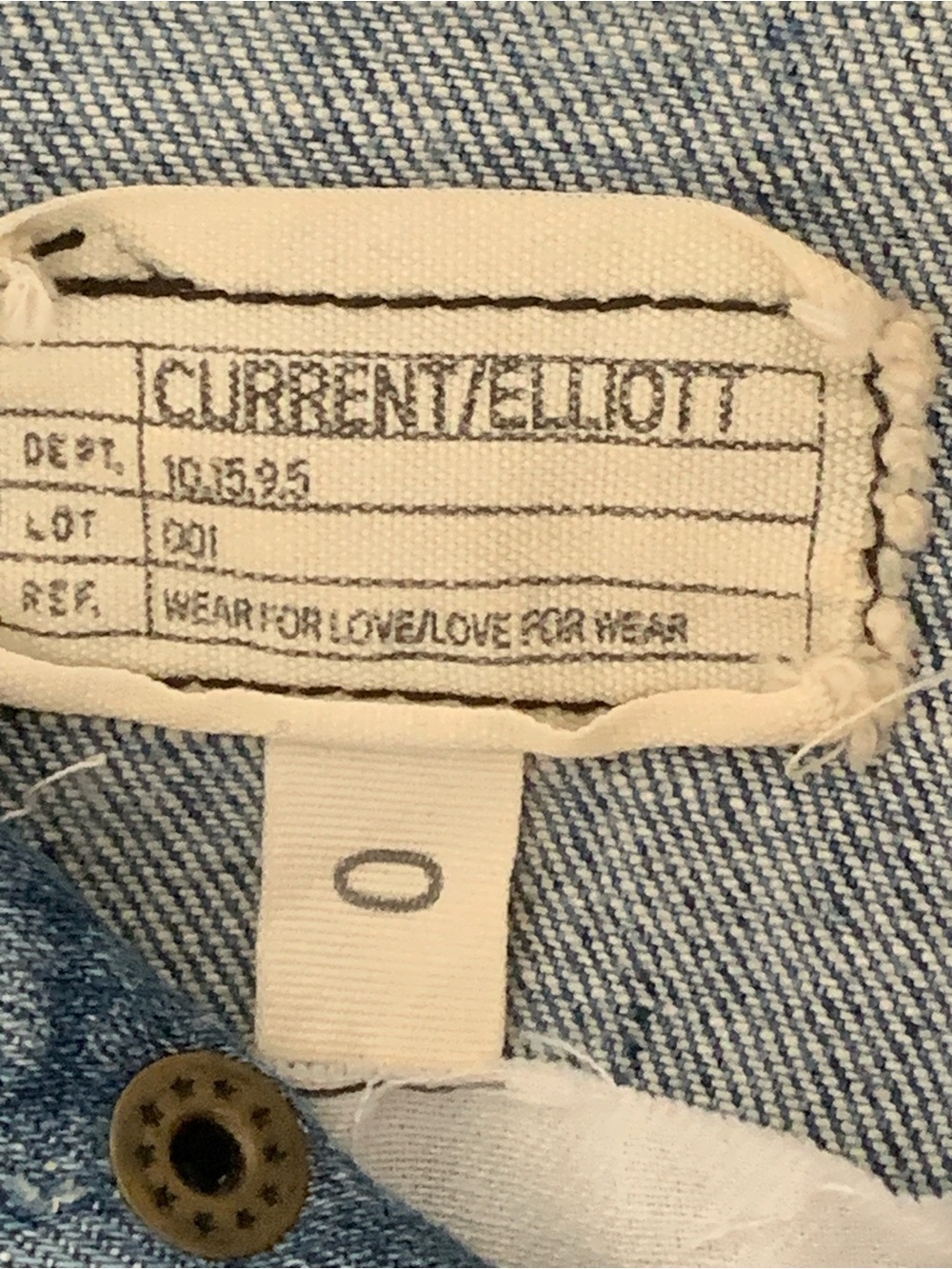 Current/Elliott The Mechanic Denim Jacket Blue Super Loved Wash EUC Size 0 - Picture 2 of 9